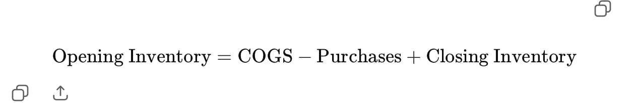 <p>The value of stock a business has at the beginning of an accounting period</p>