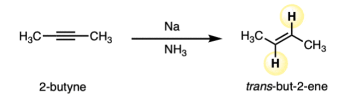 <p></p><p>product: trans-alkene</p>
