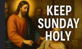 <p><strong><u>The 3rd Commandment:</u></strong></p><p>Remember the <strong><u>_</u></strong> <strong><u>_</u></strong> by keeping it <strong><u>_</u></strong>.</p>