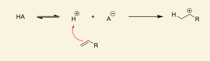 <p>which side of the alkene reacts?</p>