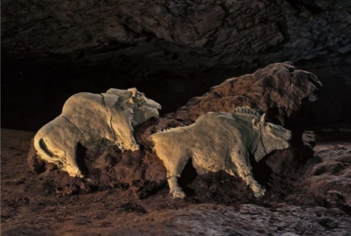 <p>Bison relief in Tuc d’Audoubert</p>