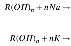 <p>Phản ứng thế (-OH) bằng Na, K</p>