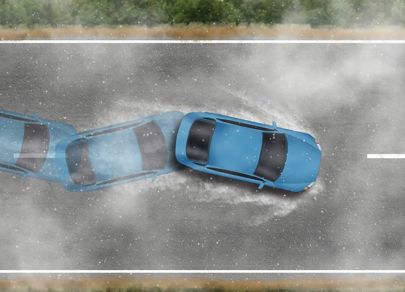 <p>tires lose contact with road because water level is too high</p><p>→ causes skidding</p><p>→ potential issue in urban areas with high flood risk</p>