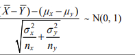 <p>Standardised normal/normal</p><p>(Use sample variance when population variance unknown for large n)</p>