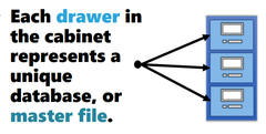 <p>Stores data about one type of thing. "drawer"</p>