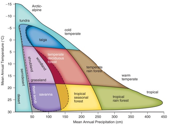 <p>Controls on biomes distribution:</p>