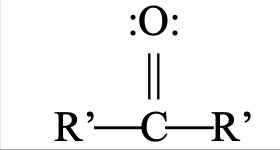 <ul><li><p>functional group name: carbonyl</p></li><li><p>ending of IUPAC name: anone</p></li></ul><p></p>
