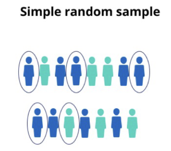 <p>every member of the population has an equal chance of being selected.</p>