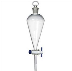 <p>Separatory funnel</p>