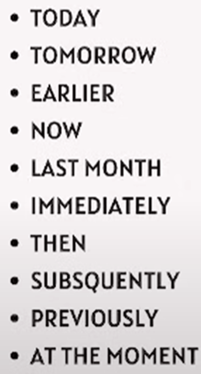 <p>Timing of an action or event is taking place.</p>