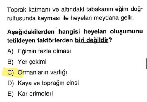 <p>Ormanlar aslında toprağı tutar. Heyelan devasa bir kütle hareketidir, orman onu durduramaz ama <strong>tetiklemez</strong> de. Heyelanı asıl yapan: <strong>Eğim + Bol Yağış + Killi Toprak.</strong></p>