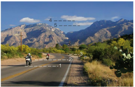 <ul><li><p>the fact that we use the relative height of images to determine how far away they are</p><ul><li><p>the higher the image is the further away (on ground)</p></li><li><p>lower = further away (in the sky)</p></li></ul></li></ul><p></p>