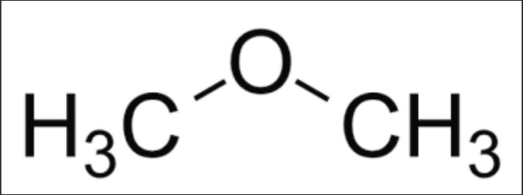 <p>has an oxygen between 2 carbons</p>