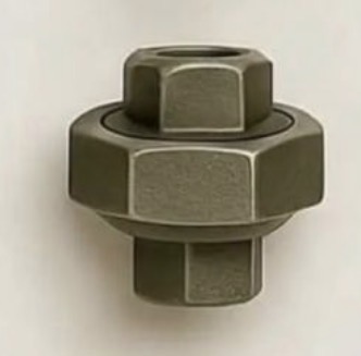 <p><span>a three-part plumbing fitting used to join two pipes securely while allowing for easy disconnection without having to cut the pipe or rotate the entire line.</span></p>