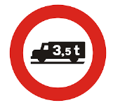 <p>LIMITACIÓN DE MASA MÁXIMA AUTORIZADA:</p><p>Prohibido pasar si conduces un vehículo de mercancías que supera la MASA MÁXIMA AUTORIZADA (MMA) que indica la señal. Prohibido, aunque circule vacío.</p>