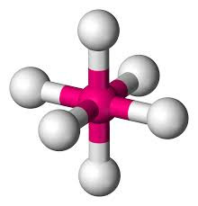 <p>6 bonds, no lone pairs, 90°, AX<sub>6</sub></p>