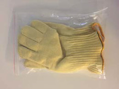 <p>These gloves are to be used when fighting lithium battery fires or when responding to Portable Electronic Devices (PEDs) that are overheating or smoking. They are contained in a plastic bag and placed in stowage locations on the aircraft.</p>