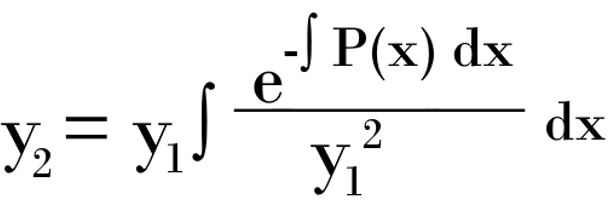 <p>For y’’ + P(x)y’ + Q(x)y = 0 →</p><p>No +C</p><p></p>