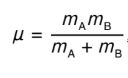 <p>describe vibration as if it were a single particle oscillating </p><p>using reduced mass</p>