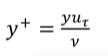 <p>ut = sqrt(tau_w/rho)</p>