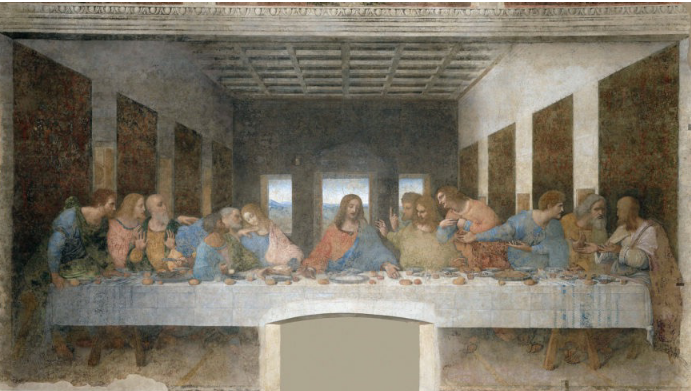 <p>Leonardo Da Vinci,, 1495-1498. Santa Maria delle Grazie, Milan</p><p>-major breakthrough in composition, storytelling, and Renaissance perspective, and because it transforms a religious scene into a deeply psychological moment.</p><p>-A breakthrough in perspective and spatial organization</p><p>-A new level of emotional and psychological realism</p>