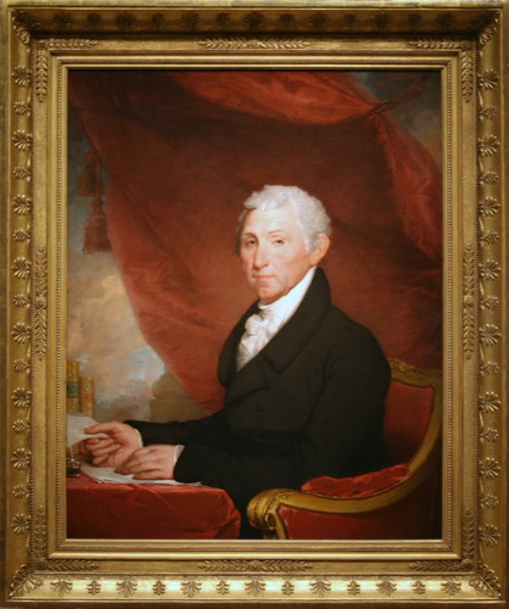 <p>the author of the Monroe Doctrine, which shut down the western hemisphere to European expansion or interference</p>