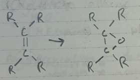 <p>oxidation of an alkene to an epoxide</p>