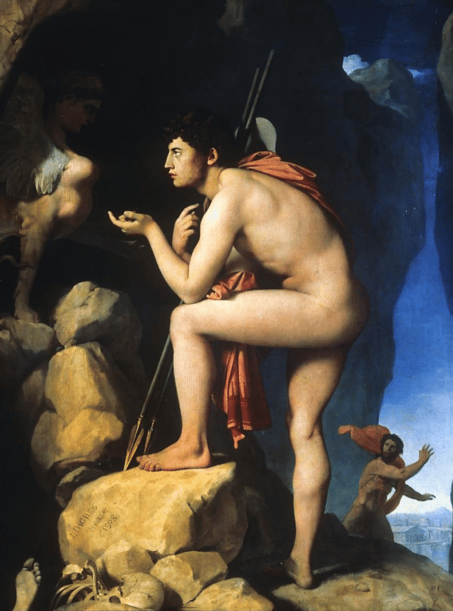 <p>Oedipus and the Sphinx, 1801</p>