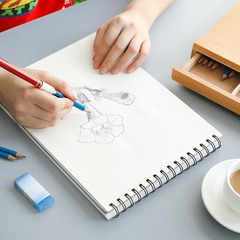 <p>sổ phác thảo - sổ dùng để vẽ nháp (Example: I always carry my sketchbook. - Tôi luôn mang theo sổ phác thảo.)</p>