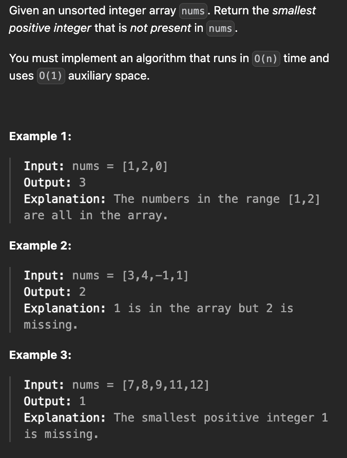 <p><strong>First Missing Positive (H)</strong></p>