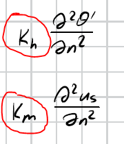 <p>for momentum and heat they account for mixing effect of atmospheric turbulence,</p><p>for the laminar version of the Prandtl model they become the molecular transfer coefficients (nu, Kappa)</p><p>for atmospheric processes they are essentially tuning parameters (1-10 m²s^-1)</p>