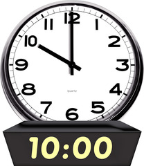 <p>At 10:00 exactly</p>