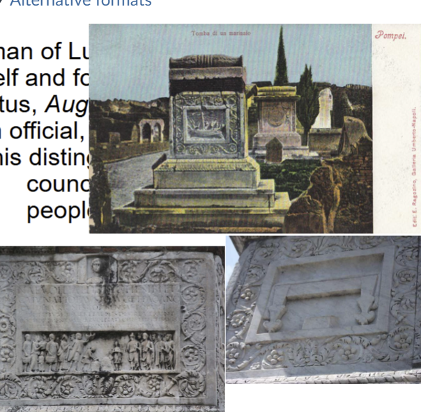 <p>More examples of a freedman’s tomb. Again, note the ostentatious and larger than life nature of these tombs. </p>