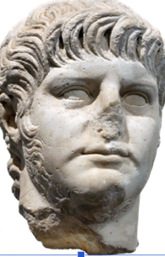 <ul><li><p><span style="background-color: transparent; font-family: "Times New Roman", serif;">Son of Agrippina the younger (Claudius’s fourth wife)</span></p></li><li><p><span style="background-color: transparent; font-family: "Times New Roman", serif;">Stepson of Claudius</span></p></li><li><p><span style="background-color: transparent; font-family: "Times New Roman", serif;">Young when he came into rule</span></p></li><li><p><span style="background-color: transparent; font-family: "Times New Roman", serif;">Ambitious and powerful mother</span></p><ul><li><p><span style="background-color: transparent; font-family: "Times New Roman", serif;">She poisoned Claudius so Nero could gain power (perchance)</span></p></li></ul></li><li><p><span style="background-color: transparent; font-family: "Times New Roman", serif;">Self-luxury and self-comfort</span></p></li><li><p><span style="background-color: transparent; font-family: "Times New Roman", serif;">Accused of being monstrous– had mom, wife, and brother executed&nbsp;</span></p></li><li><p><span style="background-color: transparent; font-family: "Times New Roman", serif;">Interested in arts, music, and architecture</span></p></li><li><p><span style="background-color: transparent; font-family: "Times New Roman", serif;">Forced to commit suicide by Praetorian guard&nbsp;</span></p></li><li><p><span style="background-color: transparent; font-family: "Times New Roman", serif;">Bro built a villa near a lake all for himself, disguised it as public amenity&nbsp;</span></p></li><li><p><span style="background-color: transparent; font-family: "Times New Roman", serif;">Murdered in 68 CE, followed by Galba and Vitellius as emperors</span></p></li><li><p><span style="background-color: transparent;">Known for his extravagant lifestyle and artistic pursuits</span></p></li><li><p><span style="background-color: transparent;">His rule saw the Great Fire of Rome in 64 CE</span></p></li><li><p><span style="background-color: transparent;">Accused of blaming Christians for the fire</span></p></li><li><p><span style="background-color: transparent;">Last emperor of the Julio-Claudian dynasty</span></p><ul><li><p><span style="background-color: transparent;"> </span><span style="background-color: transparent; font-family: "Times New Roman", serif;">Portrait head from Palatine Hill, Rome, marble, ca. 59-64 CE</span></p><ul><li><p><span style="background-color: transparent; font-family: "Times New Roman", serif;">Wore his hair longer</span></p></li><li><p><span style="background-color: transparent; font-family: "Times New Roman", serif;">Had facial hair, rejection of Roman ideals</span></p></li></ul></li></ul></li></ul><p></p>