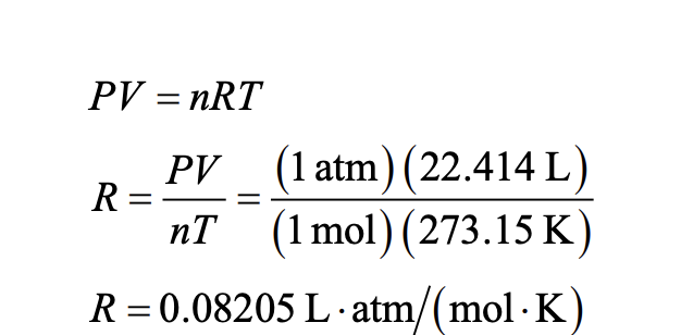 <p>Las condiones es 0°C y 1atm (TPE)</p><p></p><p>a TPE 1mol de gas ideal ocupa 22,414L</p>