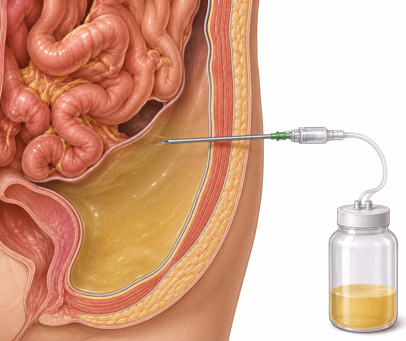 <p>What is abdominal paracentesis?</p>