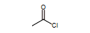 <p>carbonyl with one R group and one Cl group</p>