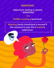 <p>lacking or absent</p>