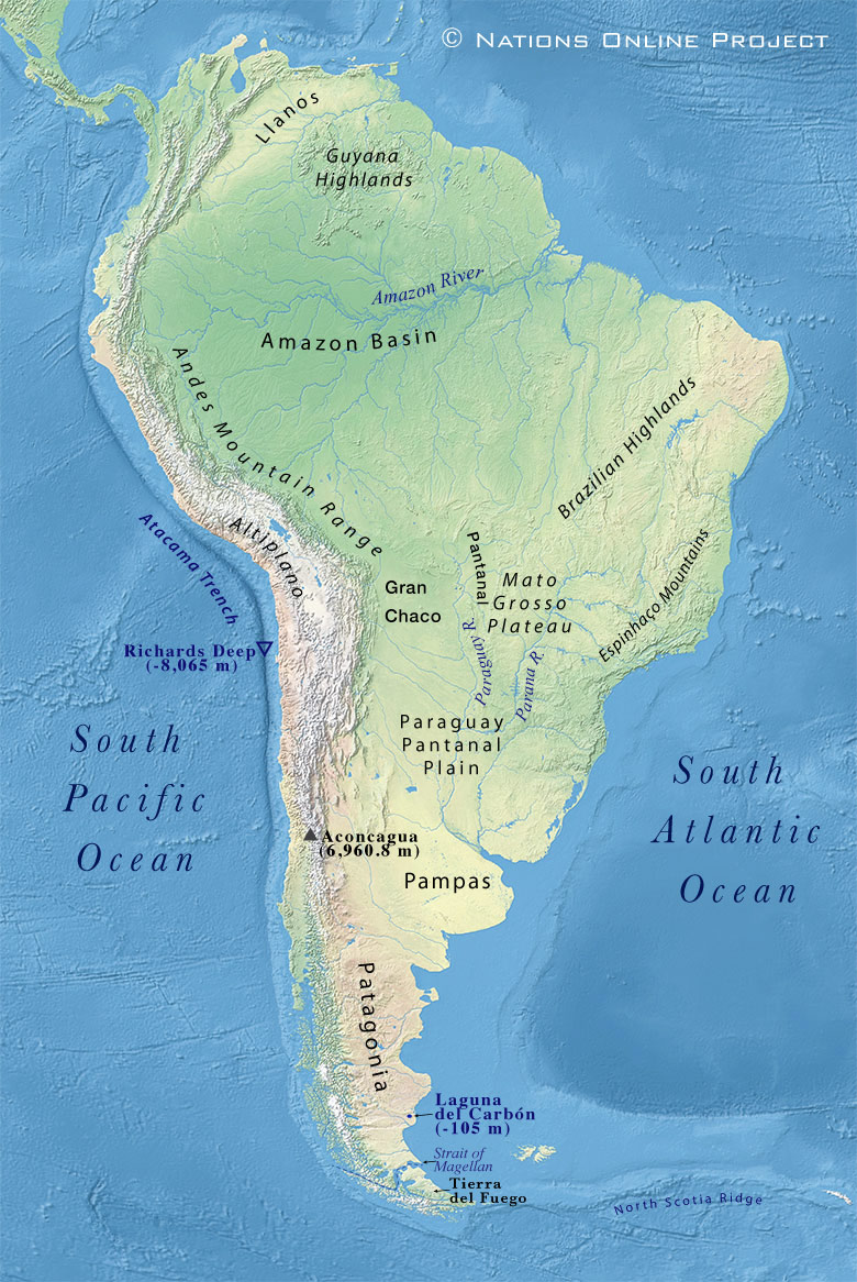<p>Forth largest conitent south of North America</p>