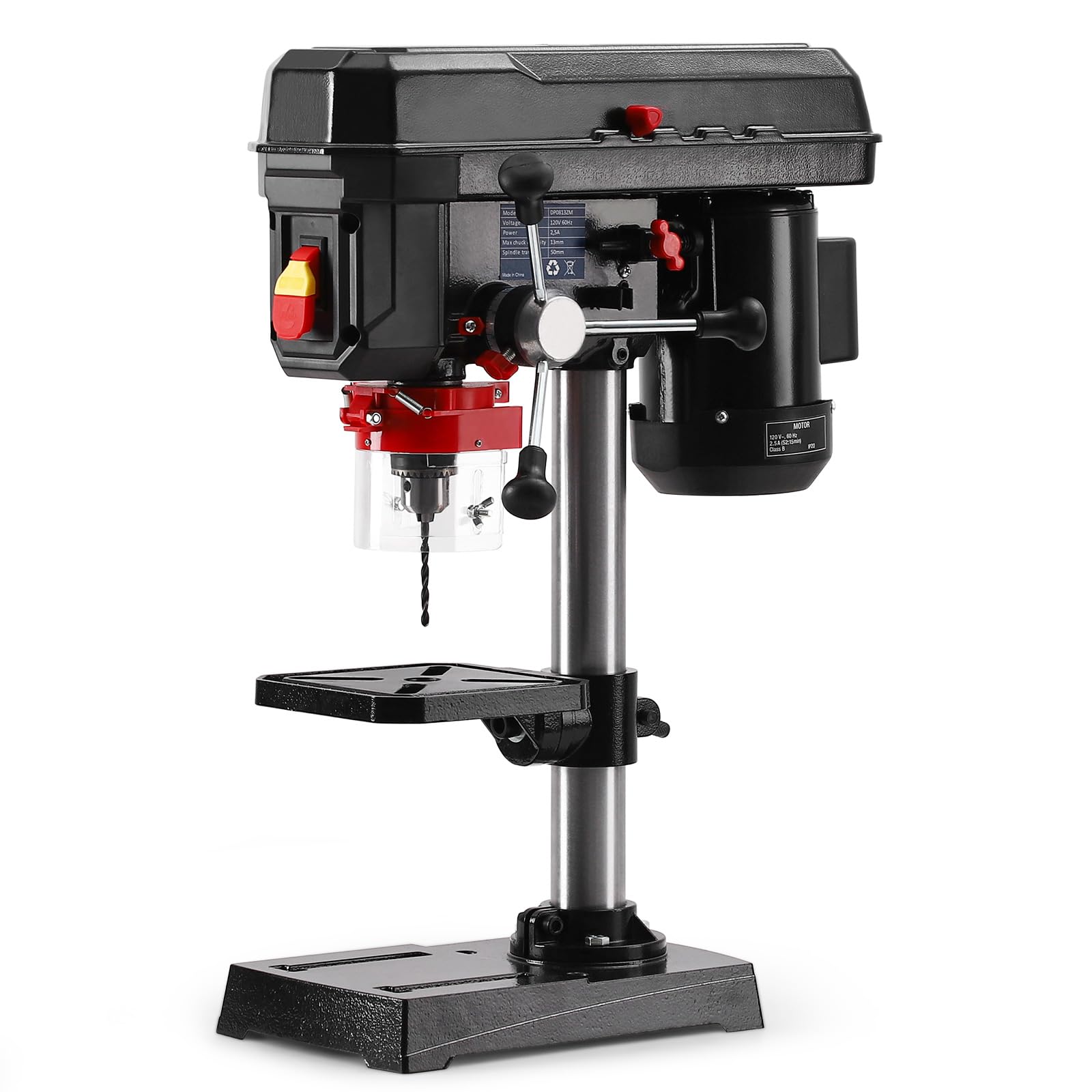 <p>Stationary woodworking machine used for precise, vertical drilling of holes in wood with controlled depth and accuracy.</p>