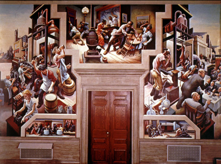 <p>Thomas Hart Benton, Missouri State Capitol Mural, 1936</p>