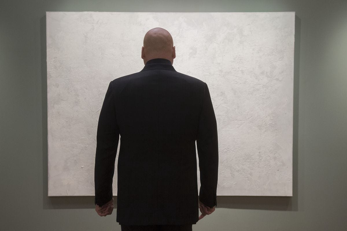 <p><strong>Back is completely facing the camera</strong>, suggesting alienation, concealment, or <strong>mystery</strong>. Can’t see the character’s face; therefore, we can only guess what is happening internally.</p>