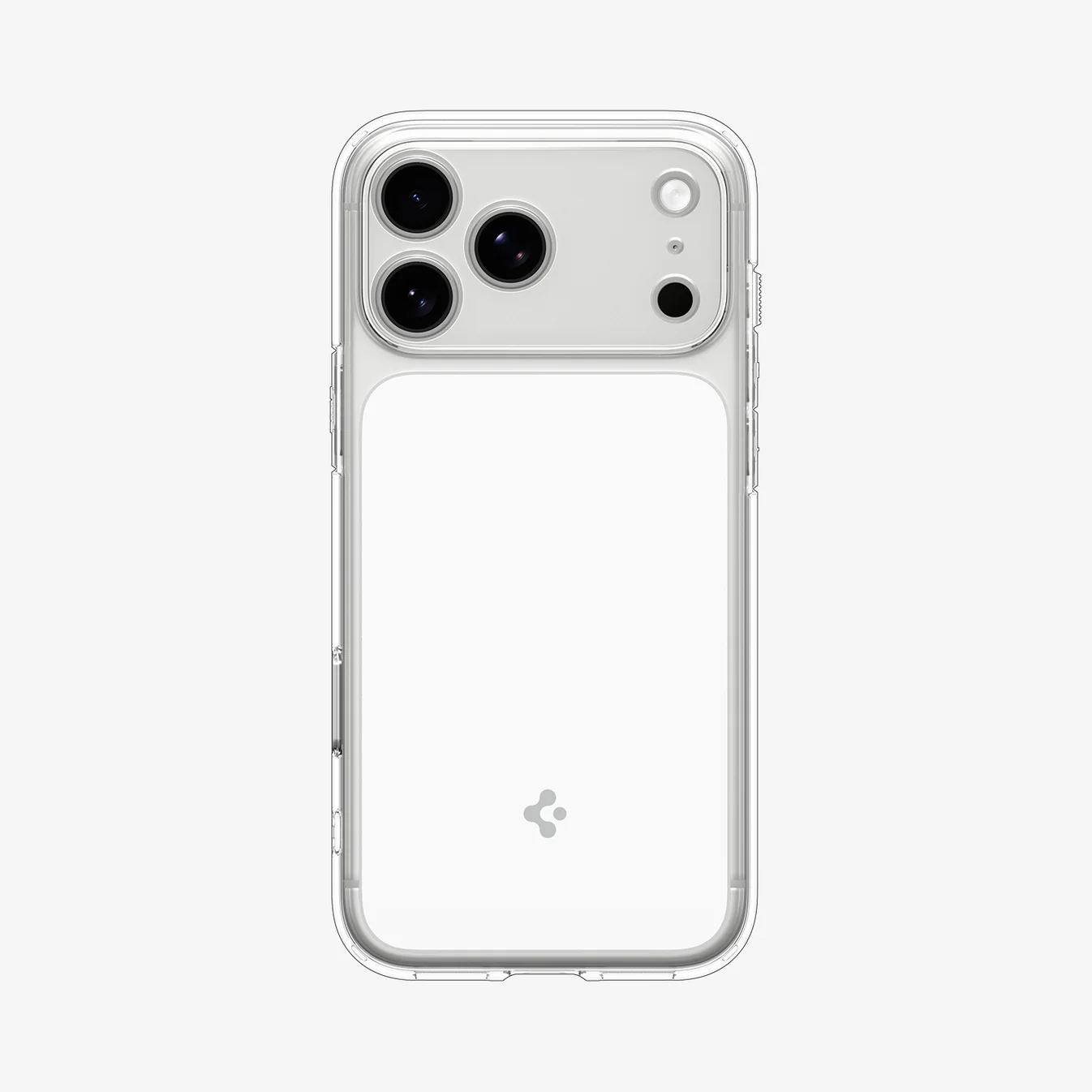 <p>Clear hybrid case with reinforced corners for shock absorption</p>