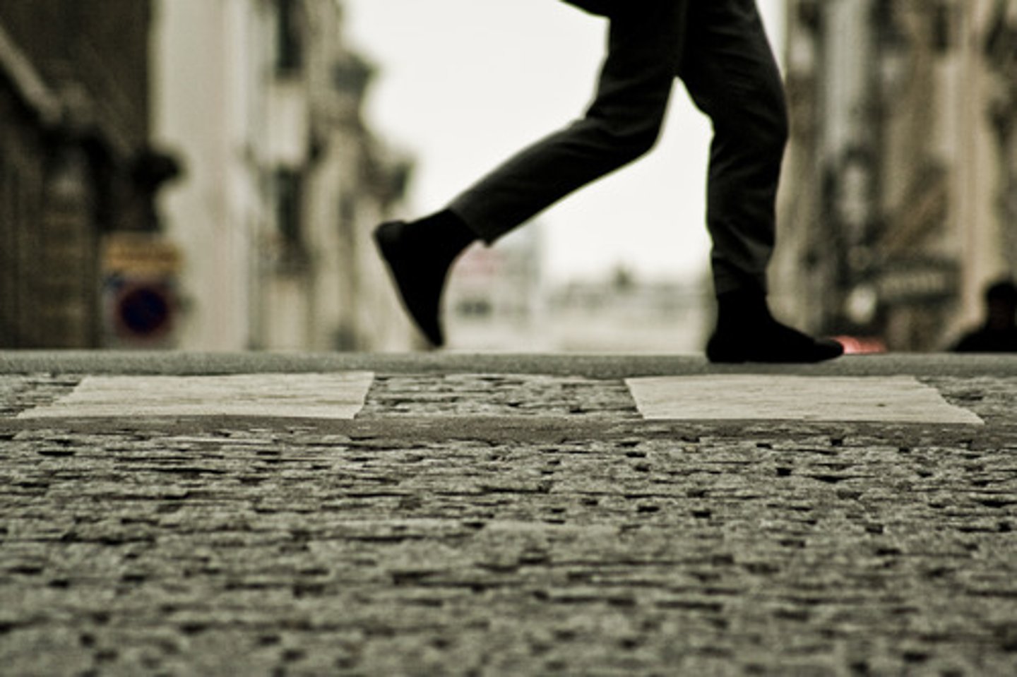 <p>he has walked a lot</p>
