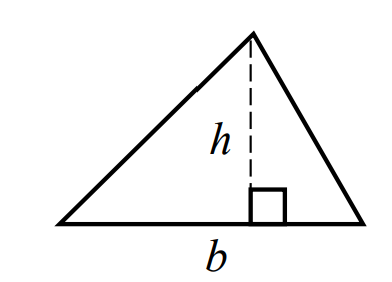 <p>Formula for area of a triangle</p>