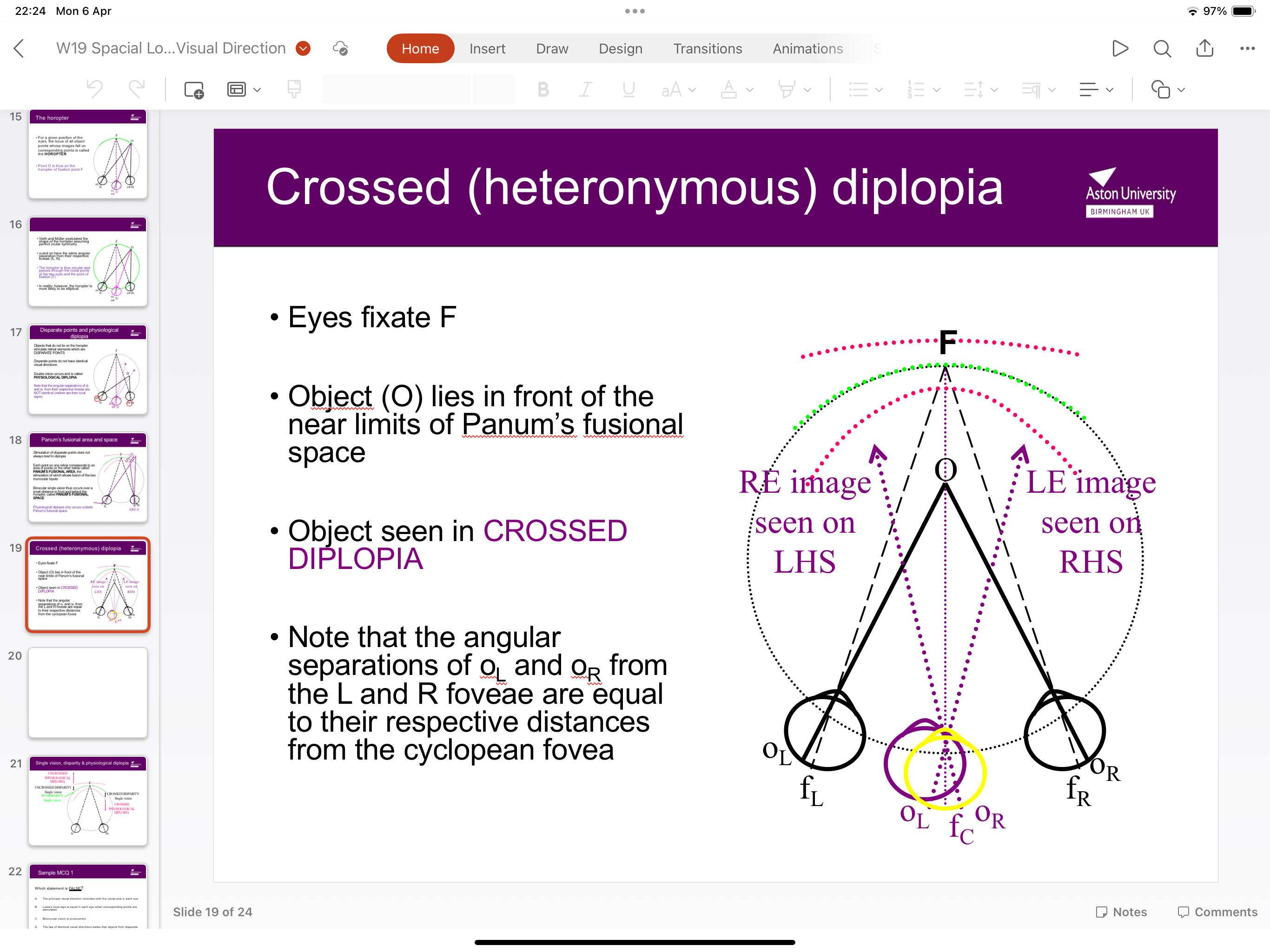 <p>RE image seen on LHS and vice versa- </p>