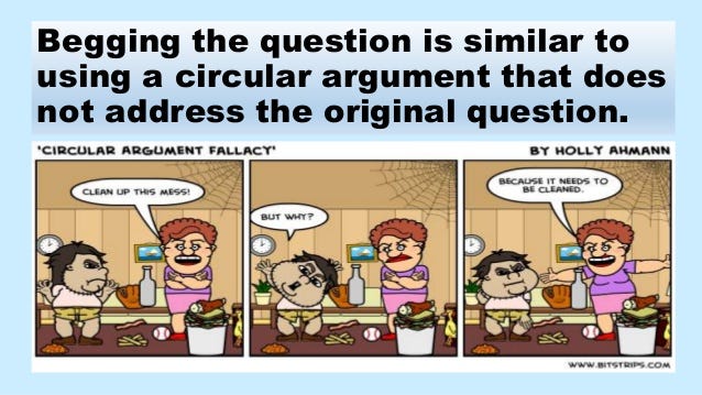<p><span>Begging the Question</span></p>