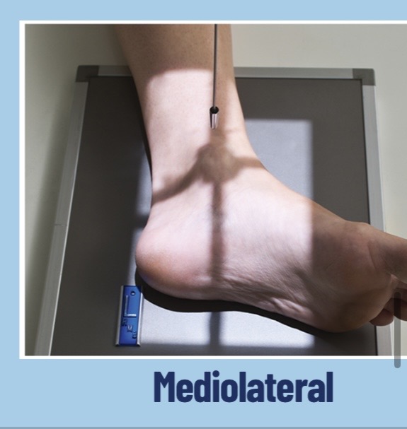 <p>The central ray enters the medial side and exits the lateral side</p>