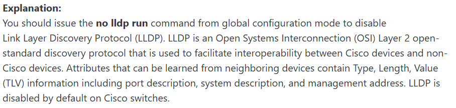 <p>no lldp run</p>