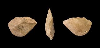 <p>Simple stone tools with one sharp edge made by knocking flakes off a rock; used for chopping meat, plants, or bone from Oldowan Industry</p>